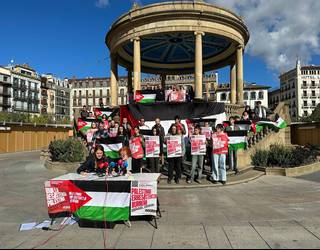 Palestinaren alde Iruñean egingo duten manifestaziora joateko autobusa antolatu dute