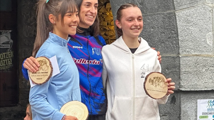 Mintxetako atletak podiumera igo dira Gipuzkoako txapelketan eta Leitzako krosean