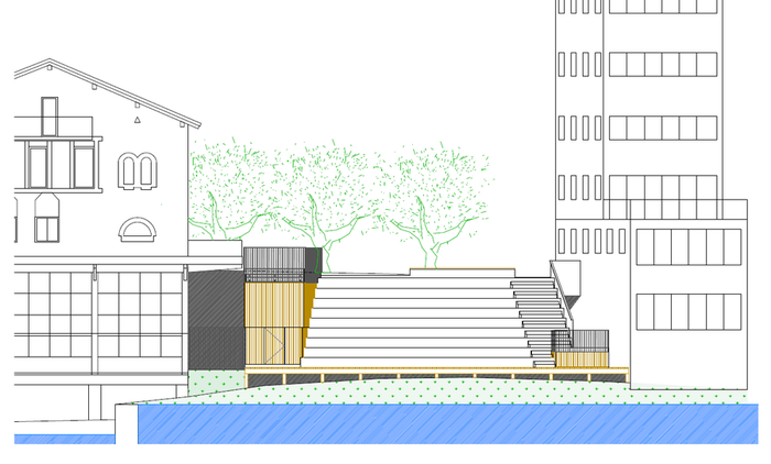 Martxan dira Kalebarren 24ko eraikinaren eraisketa eta harmailaren eraikitze lanak