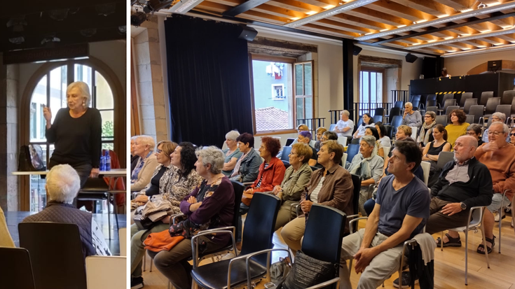 Arantxa Urretabizkaiak zahartzaroaz hausnartzera gonbidatu zituen herritarrak