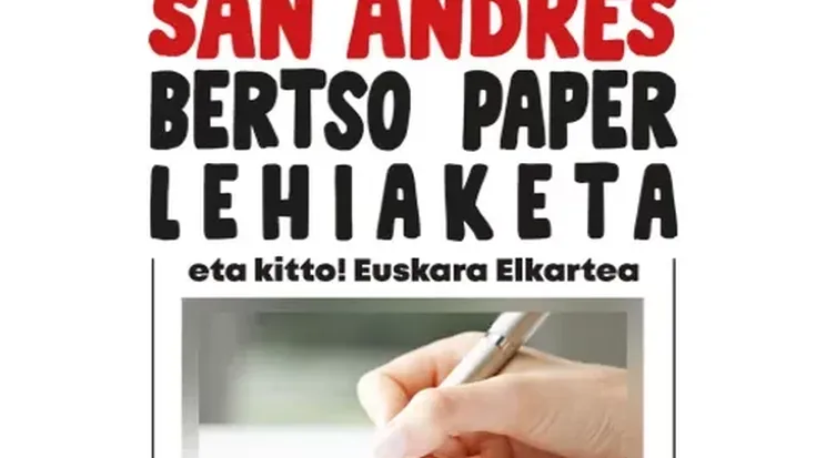 San Andres bertso-paper lehiaketarako epea zabalik dago azaroaren 4ra arte