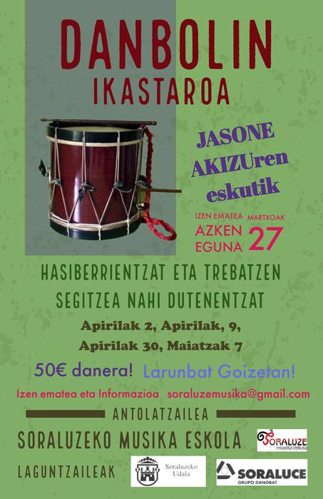 Danbolin ikastaroa (izena emateko azken eguna)