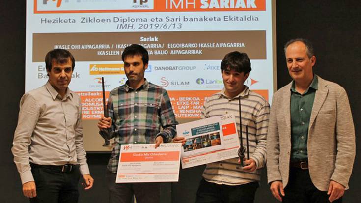 Gorka Mirrek eta Alex Sanjuanek eskuratu dute ikasle ohi aipagarrienaren saria IMH Sarietan