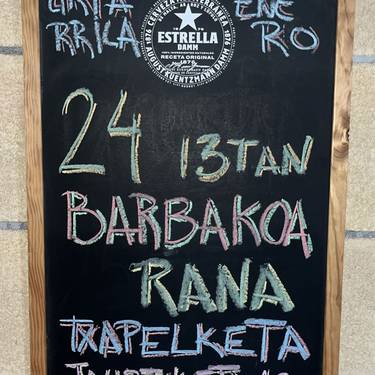 Barbakoa eta igel jokoa Asigor tabernan, gaur