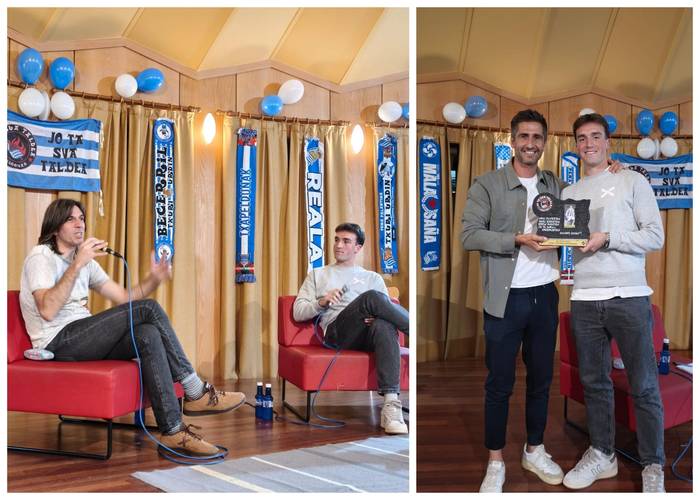 Luken Beitiari eta Josetxo Arakistaini aitortza egin die Jo ta Sua taldeak