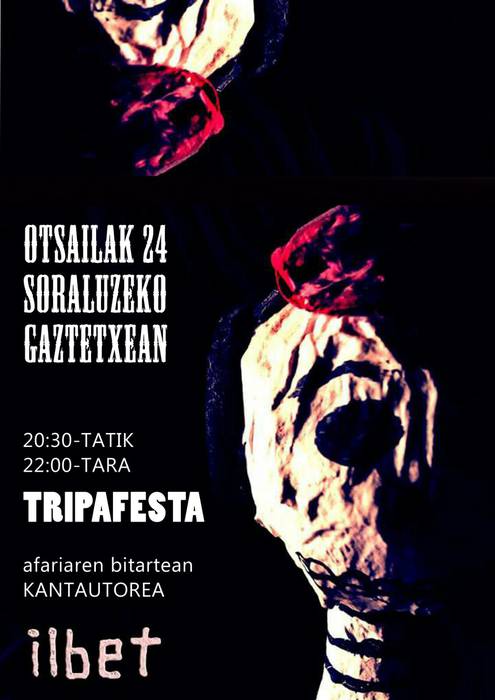 Tripafesta beganoa + Ilbet kantautorea Gaztetxean