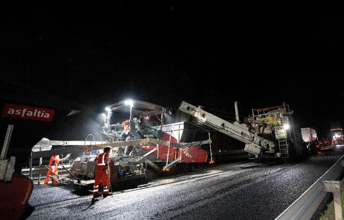 Asteburuan asfaltatze lanak egingo diuzte AP-8 autobidean, Elgoibar eta Mendaro artean