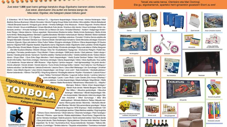 Euskararen aldeko tonbola eta talo postua jarriko ditu Elgoibarko Izarrak abenduaren 24an Kalegoen plazan