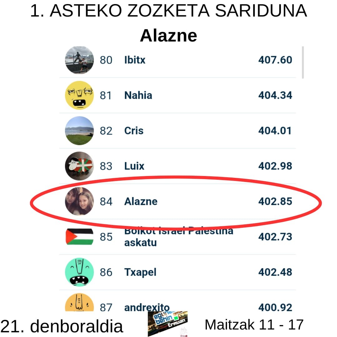 Egunean Behin (21) Ermuan: 1. astea