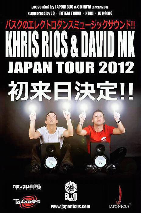 David Mk eta Khris Rios DJ elgoibartarrek Japonian barrena bira bat egingo dute