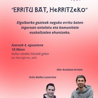 Solasaldia: 'Erritu bat herrituz'