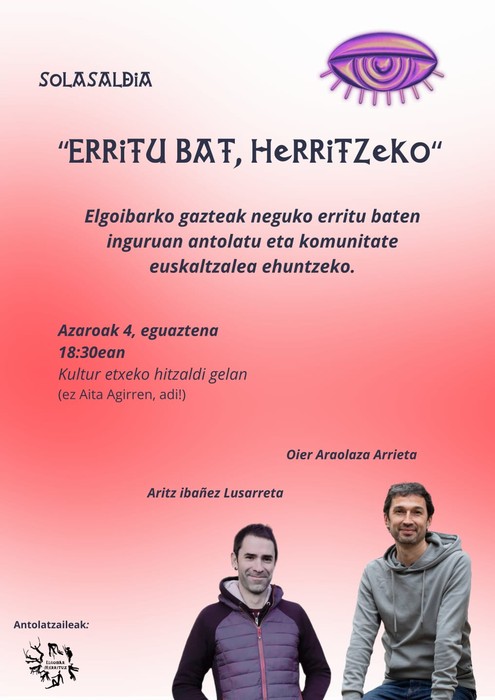 Solasaldia: 'Erritu bat herrituz'
