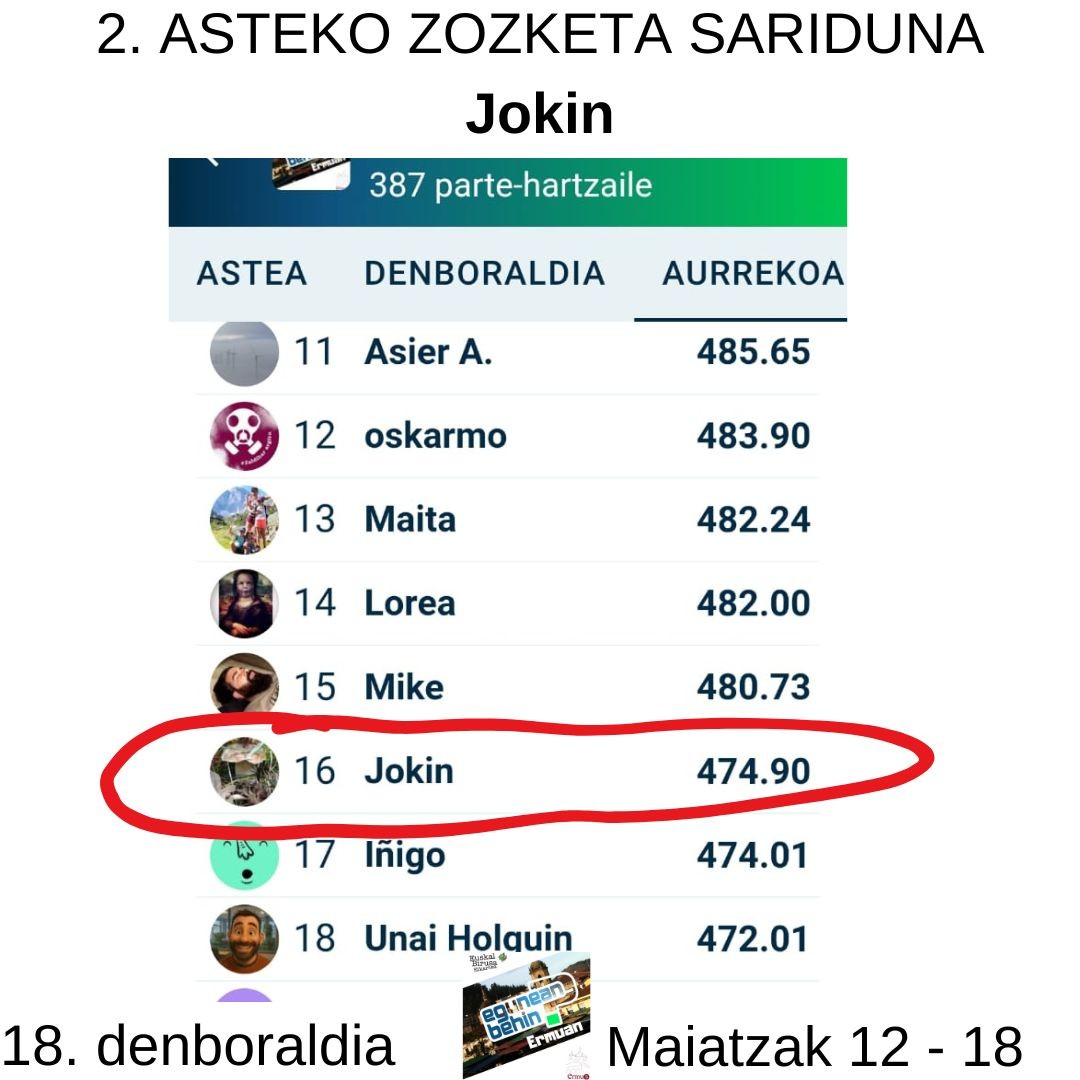 Egunean Behin (18) Ermuan: 2. astea