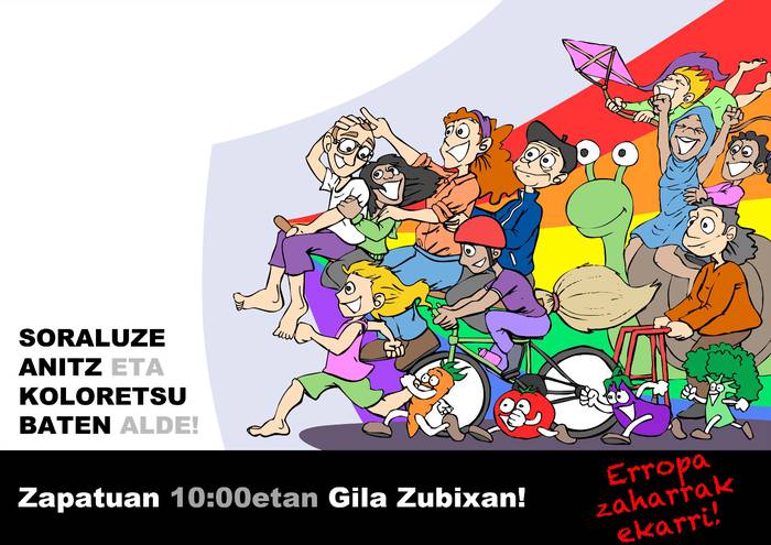 Mural margoketa: Soraluze anitz eta koloretsuaren alde
