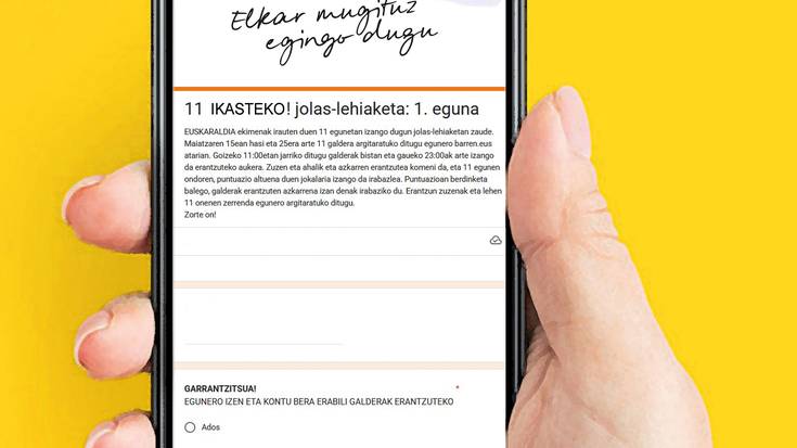 11 ikasteko! jolas lehiaketa iritsi da erdira eta hauek dira orain arteko 11 onenak