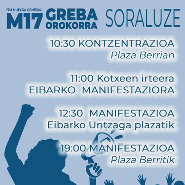 M17 Greba mobilizazioak Soraluzen