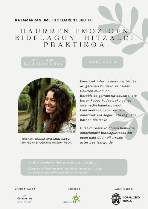 Hitzaldia: "Haurren emozioen bidelagun"