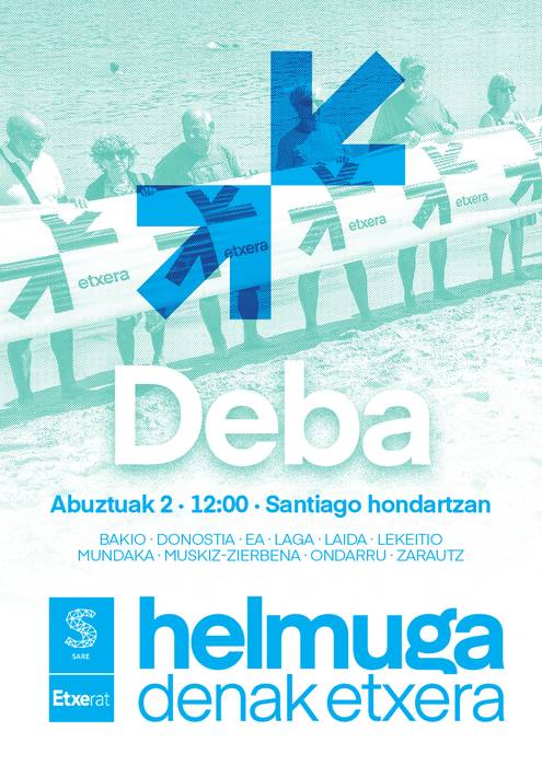 Mobilizazioa hondartzan: 'Helmuga, denak etxera!'