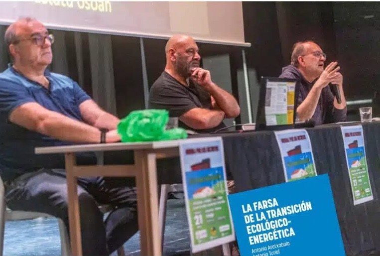 'La farsa de la transición ecológico-energética' liburua aurkeztuko dute Eibarren, gaur