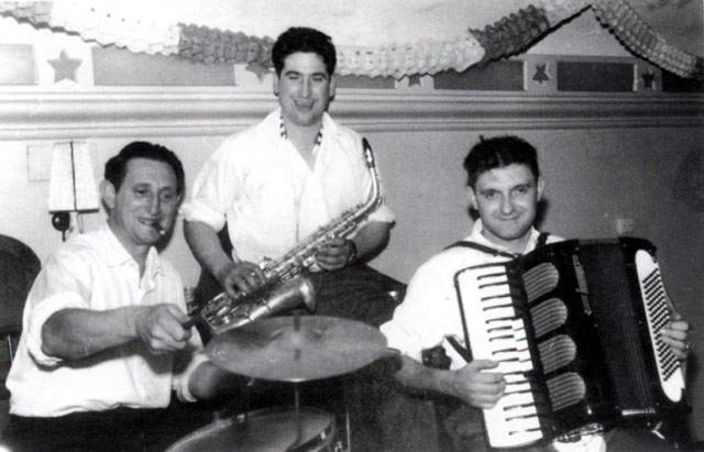Roberto Garate, Enrike Eguren eta Pedro Sodupe, Donostian 1950eko hamarkadan