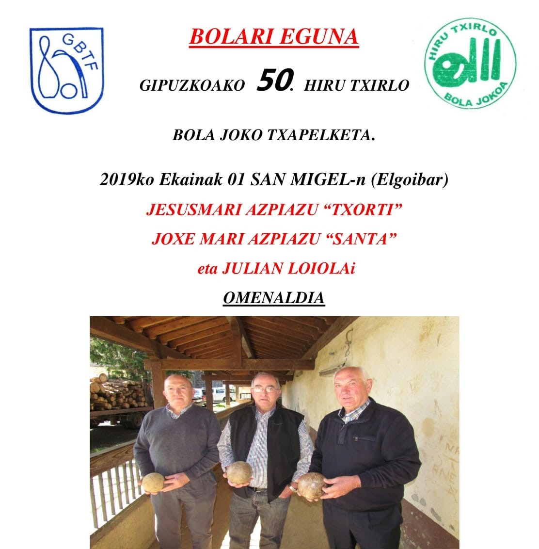 Zapatuan Bolari eguna Elgoibarren