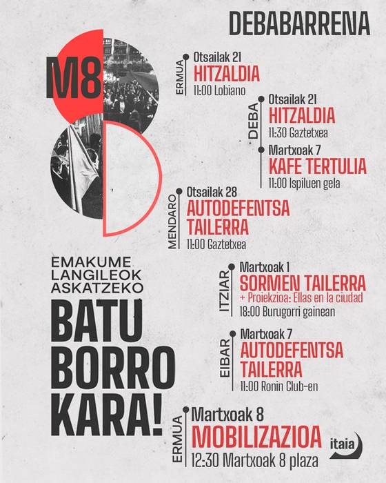 Emakume langileok askatzeko, batu borrokara!