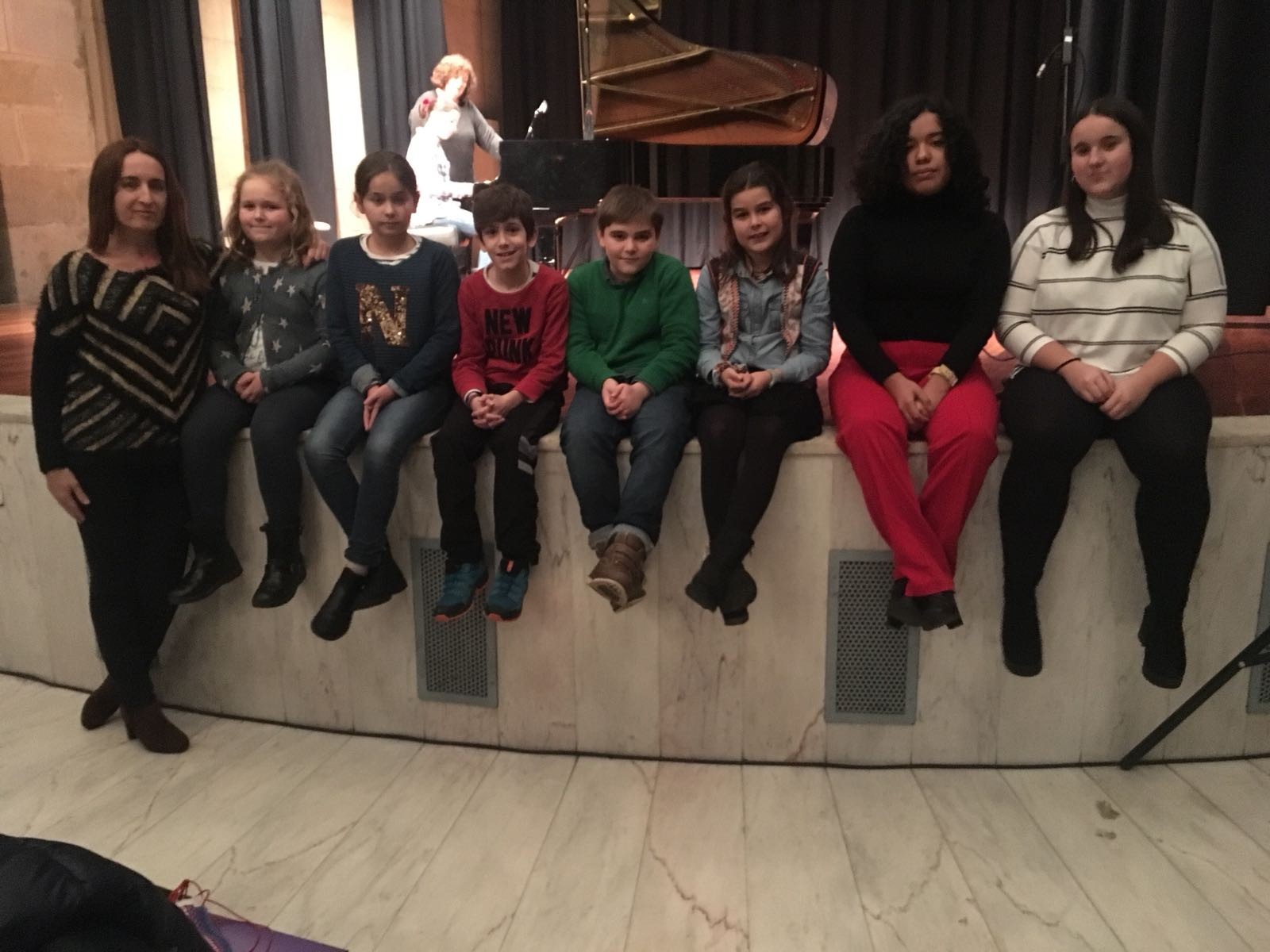 Soraluzeko zazpi piano ikasle Oñatin, Andoainerako praktikatzen