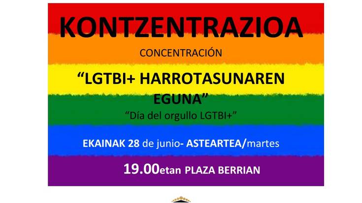 Elkarretaratzea: "LGTBI Harrotasunaren Eguna".