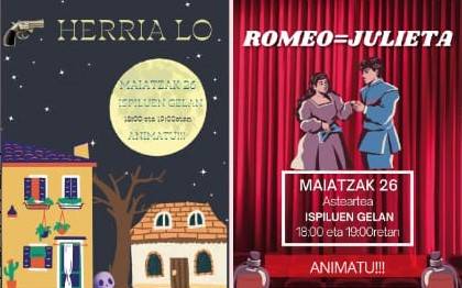 Antzerkiak: 'Romeo = Julieta' eta 'Herria lo'