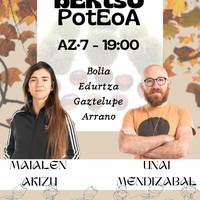 Bertso-poteoa: Maialen Akizu eta Unai Mendizabal