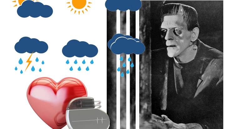 Eguraldia, 'Frankenstein' eta taupada-markagailua