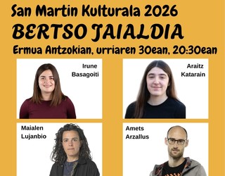 San Martin Bertso Jaialdirako 2 SARRERA BIKOITZ