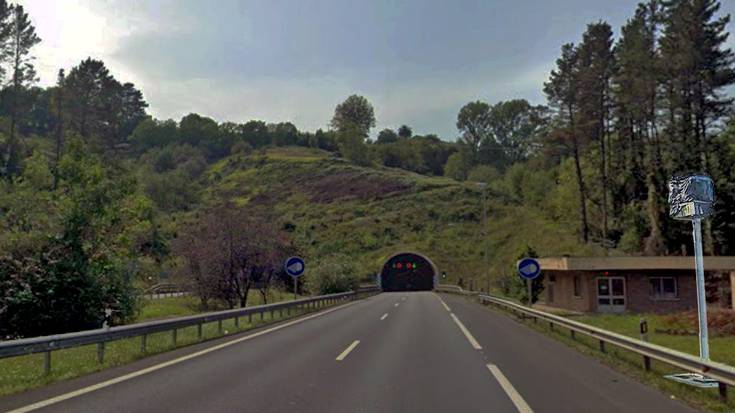 Abiadura radarra ipini dute AP-8 autobidean, Itziarko tunelaren sarreran