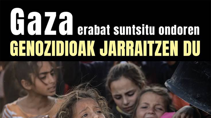 "Genozidioak jarraitzen du"