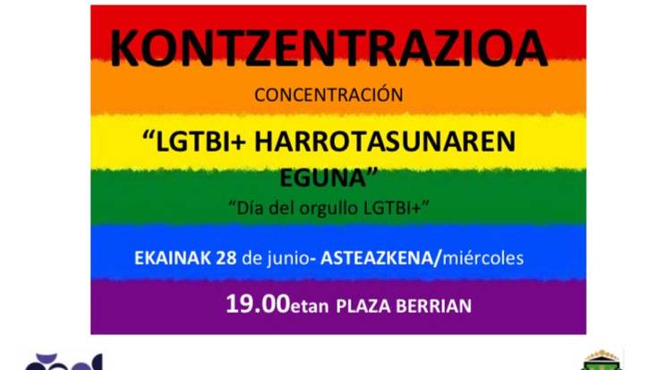 Konzentrazioa: LGTBI+ harrotasunaren eguna