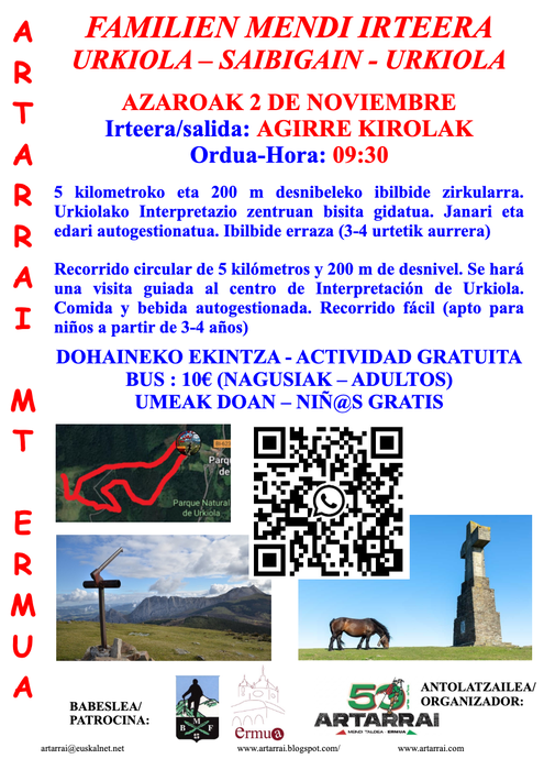 Familien mendi irteera: Urkiola-Saibigain-Urkiola