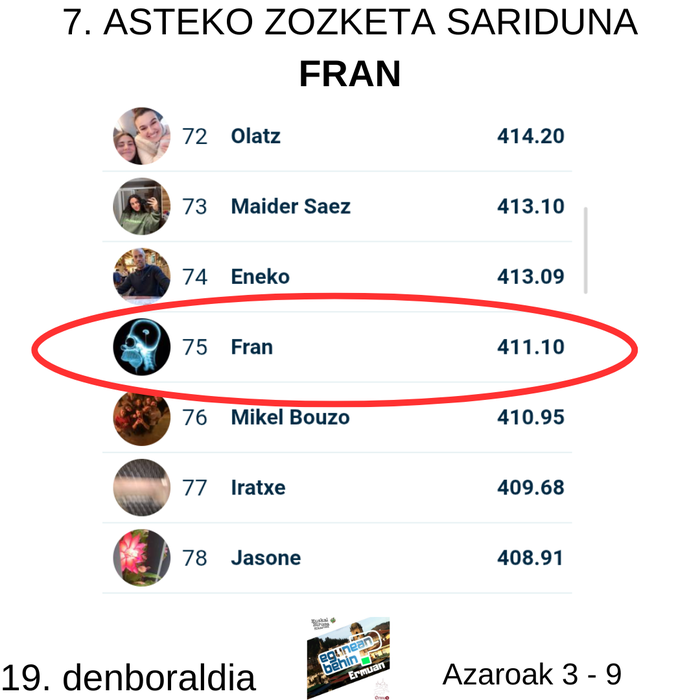 Egunean Behin (19) Ermuan: 7. astea