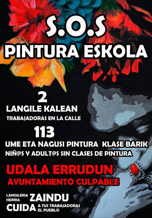 Pintura Eskolako erabiltzaileek eta familiek adierazpen publikoa egin dute