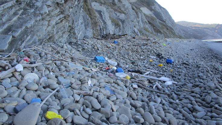 Euskal Kostaldeko Geoparkeko itsaslabarrak auzolanean garbitzeko deia egin dute