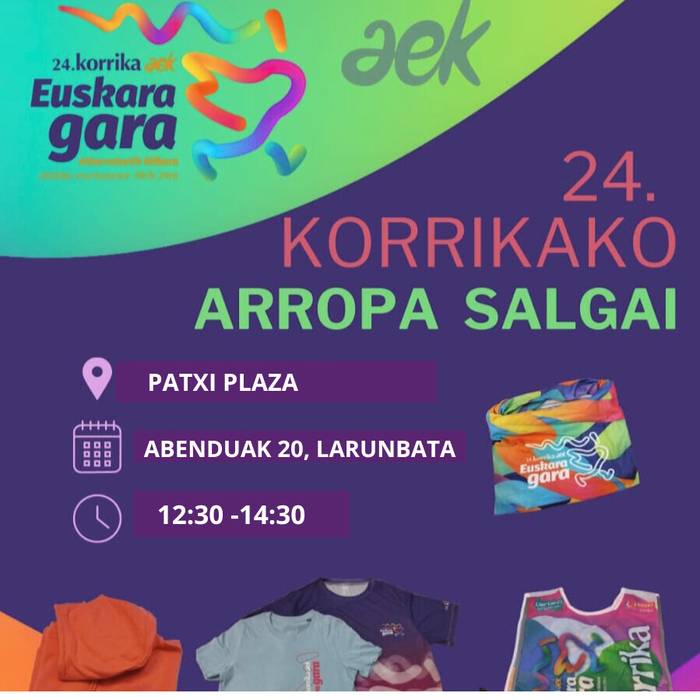 24. Korrikako arropa postua