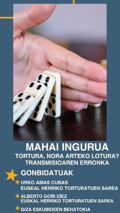Mahai-ingurua: 'Tortura, nora arteko lotura? Transmisioaren erronka'