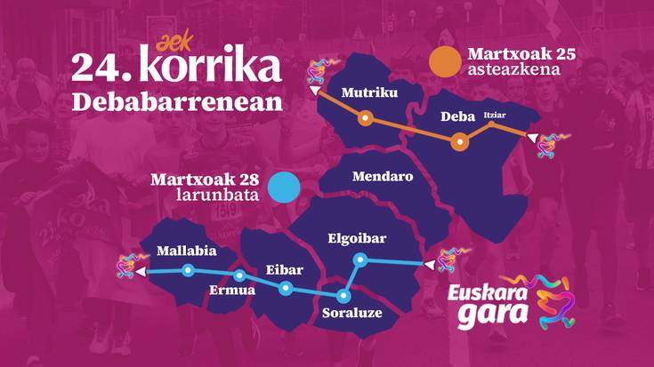 Debabarrenetik bi aldiz pasatuko da Korrika