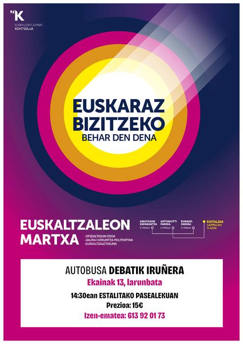 Euskaltzaleon Martxara joateko autobusa