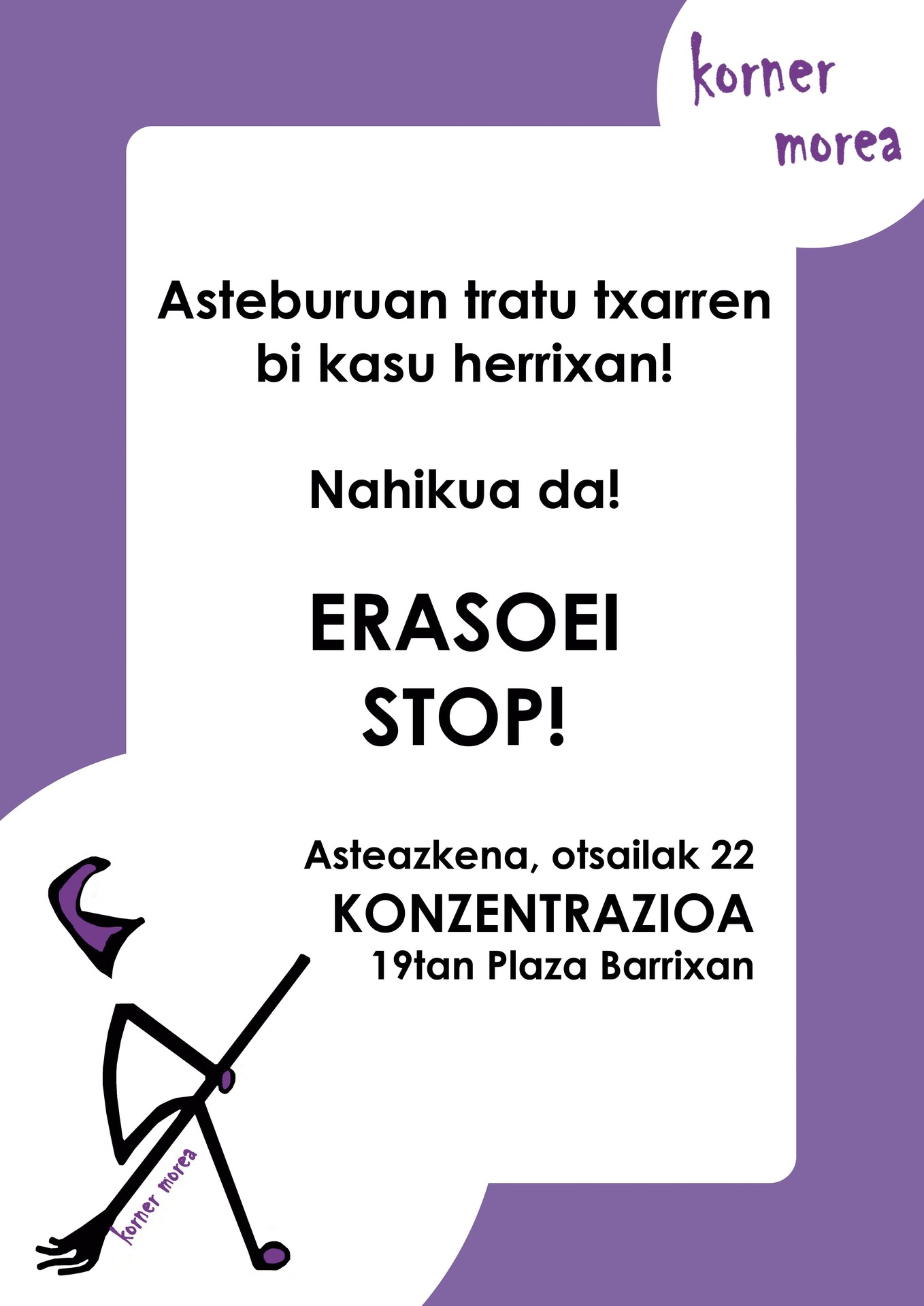 Konzentrazioa herrixan egon diren bi tratu txarren kasuak salatzeko