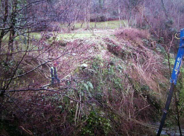 Beharginak Sallobente erreka bazterrak garbitzen.