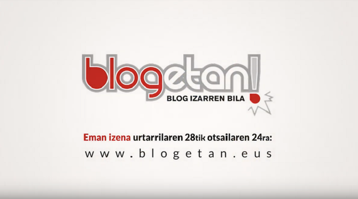 BABESTUTAKO EDUKIA: Martxan da ‘Blogetan!’ lehiaketaren hirugarren edizioa