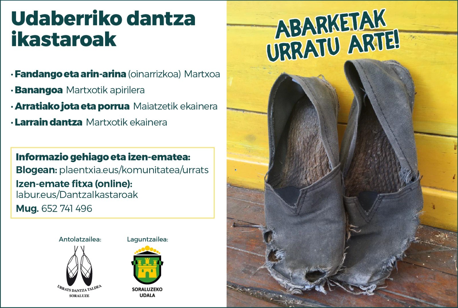 Zabalik da Udaberriko dantza ikastaroetarako izen-ematea