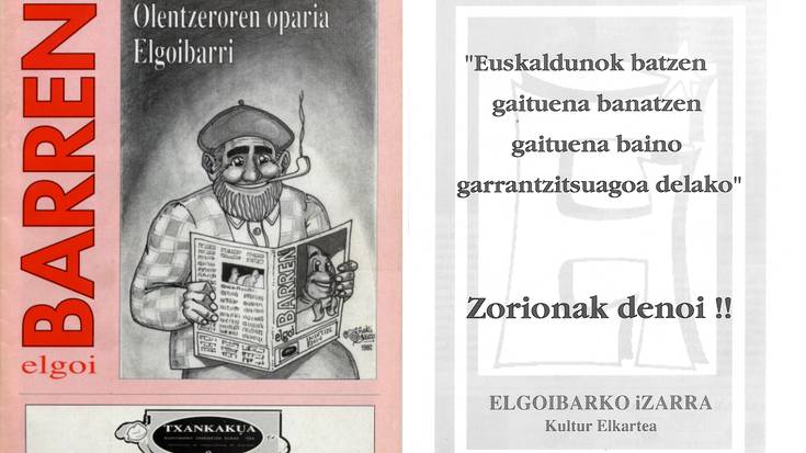 Agur, 'Barren'; ongi etorri, 'Barrena'