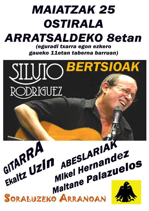 Kontzertua Arranoan: Silvio Rodriguezen bertsioak