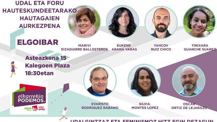 Udal eta foru hauteskundeetarako hautagaiak aurkeztuko ditu Elkarrekin Podemosek